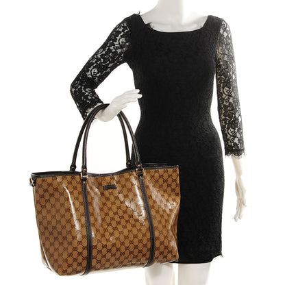 Gucci Crystal Monogram Large Joy Tote Brown 2 of 6