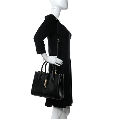 Gucci Boarded Plutone Calfskin Medium Jackie 1961 Tote Black 2 of 14
