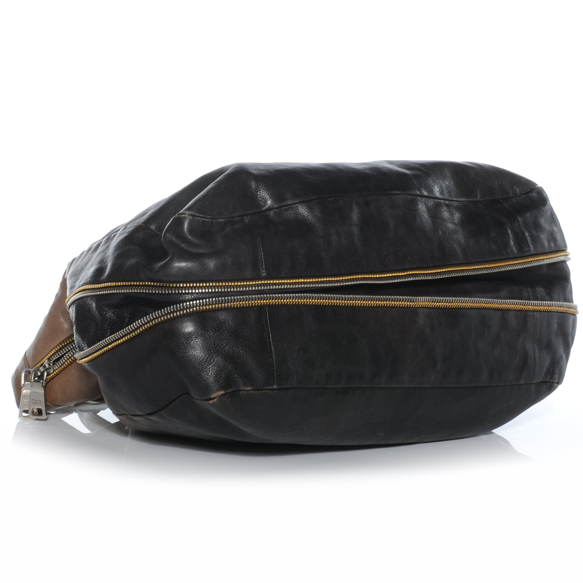 Prada Cervo Glace Zippers Tote Ardesia Nudo 4 of 9