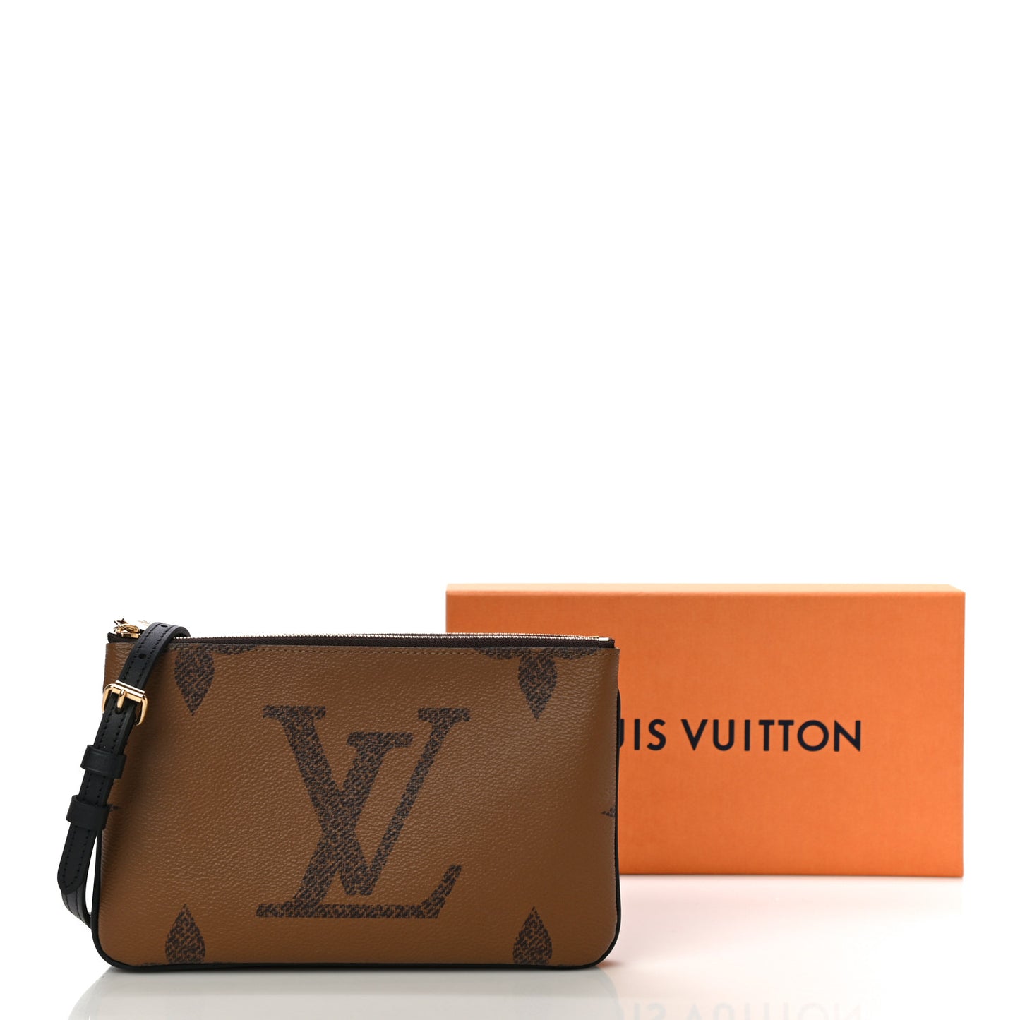 LOUIS VUITTON Reverse Monogram Giant Double Zip Pochette
