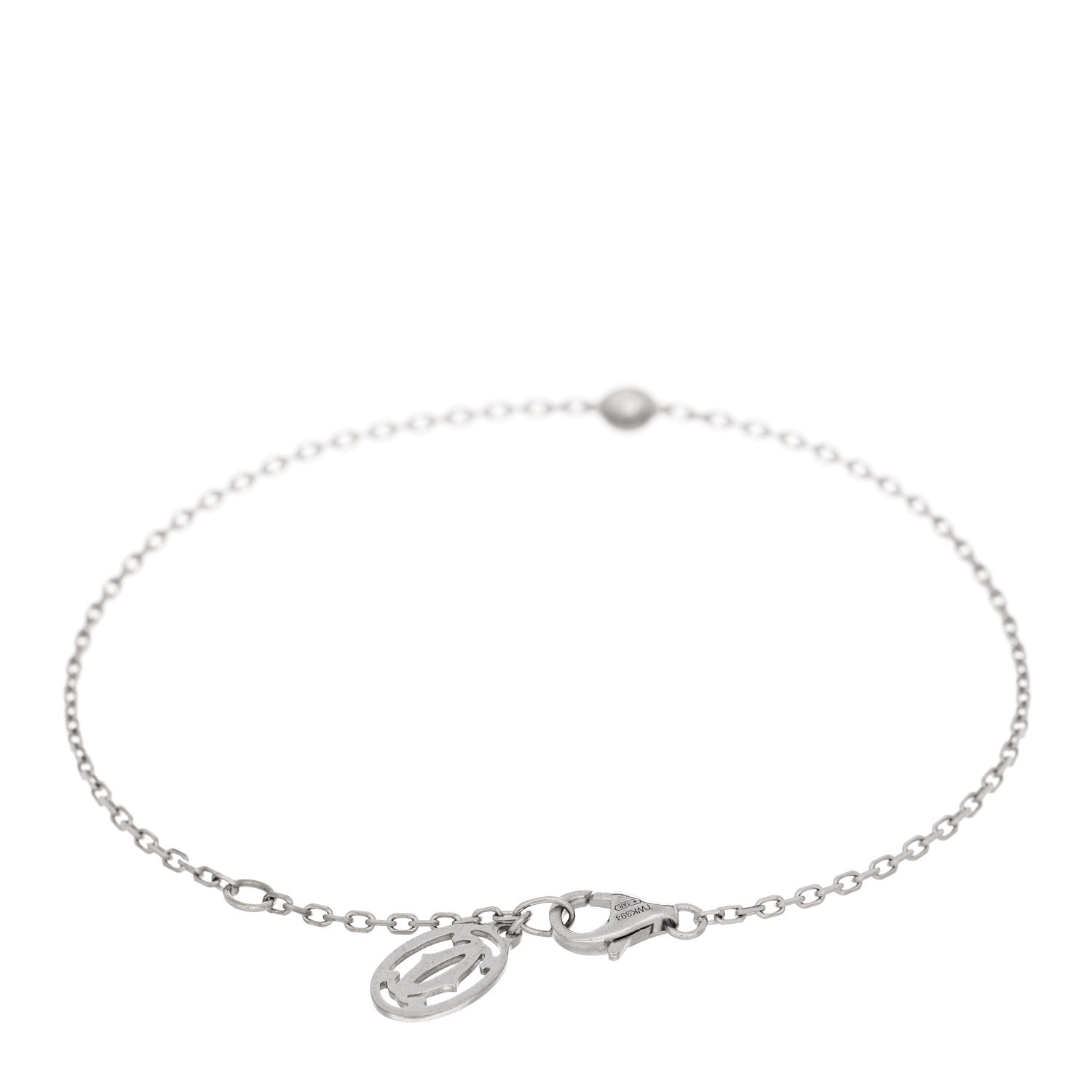 Cartier 18K White Gold Diamond SM D'Amour Bracelet 2 of 3