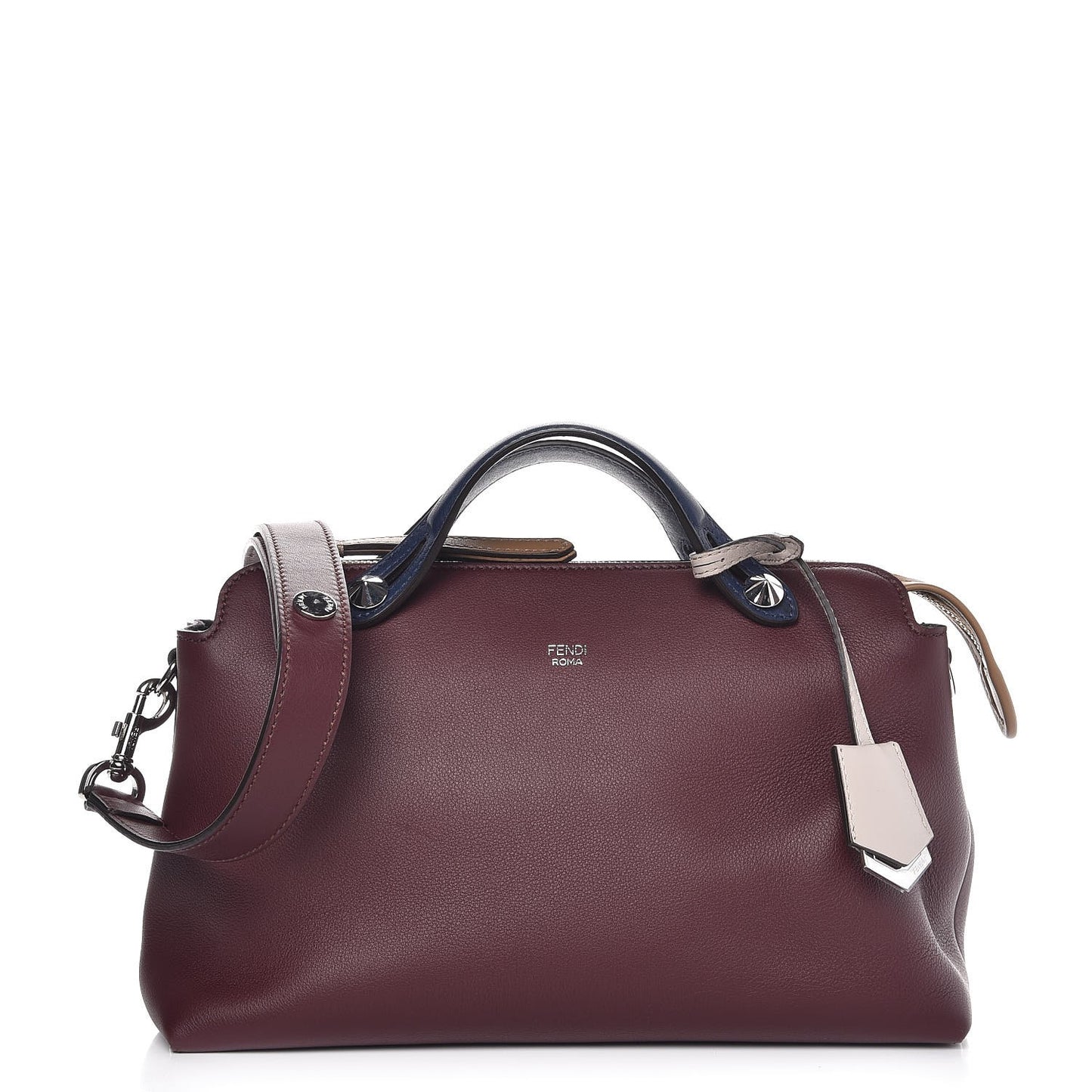 Vitello Dolce 4 Color Medium By The Way Boston Bag Bordeaux Grigio Polvere Multicolor