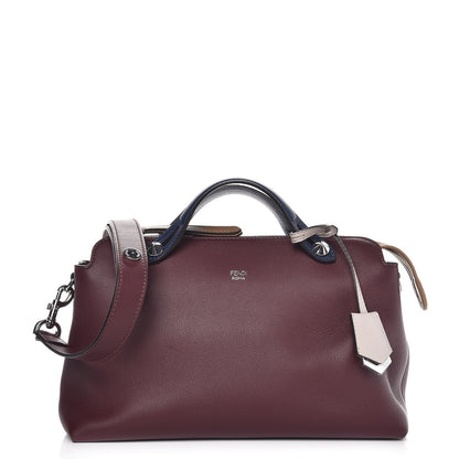Fendi Vitello Dolce 4 Color Medium By The Way Boston Bag Bordeaux Grigio Polvere Multicolor 1 of 7