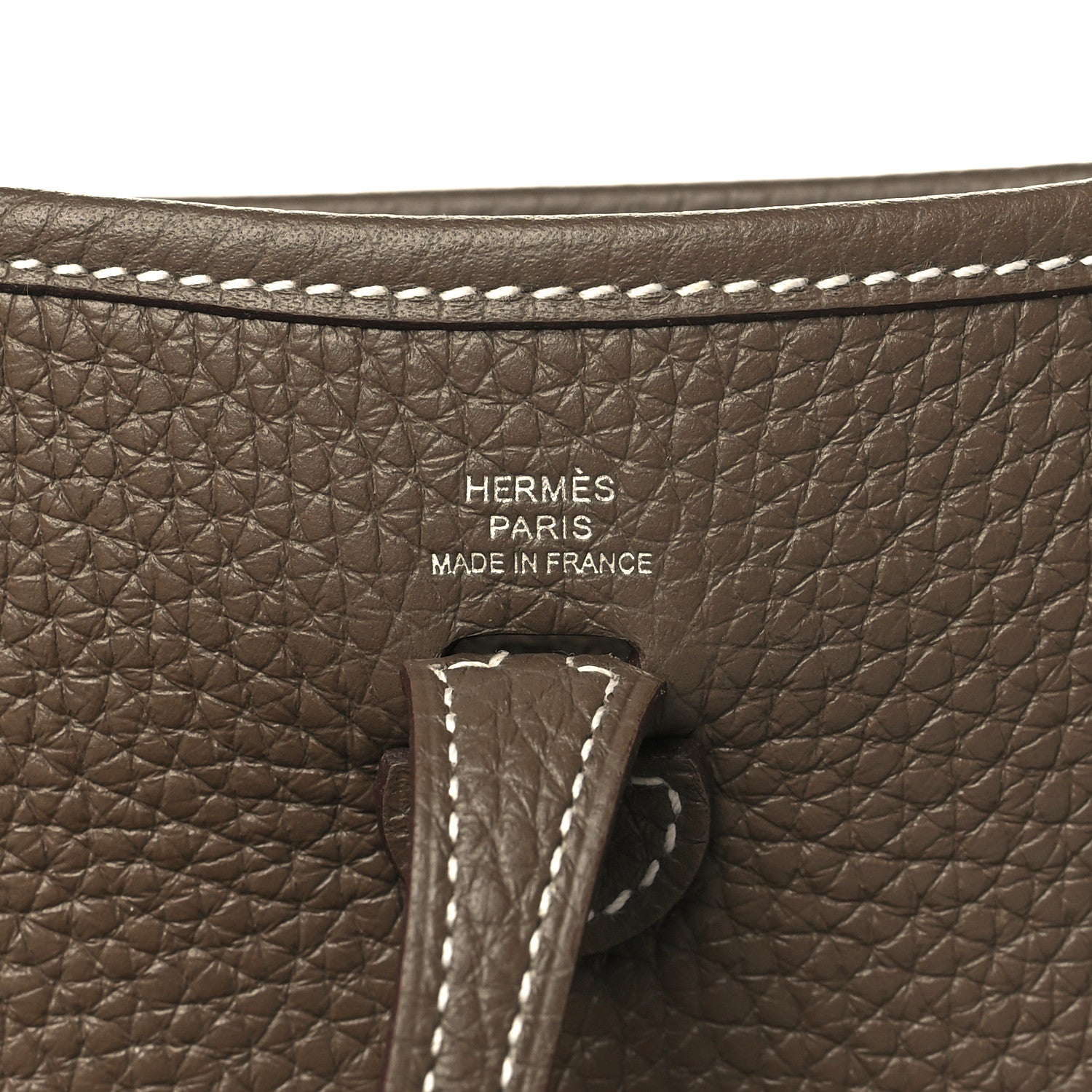 Hermes Taurillon Clemence Evelyne TPM Etoupe 6 of 10