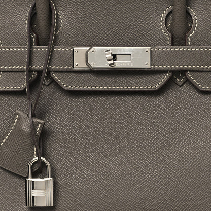 Hermes Epsom Verso Birkin 30 Etoupe Bleu Izmir 9 of 12