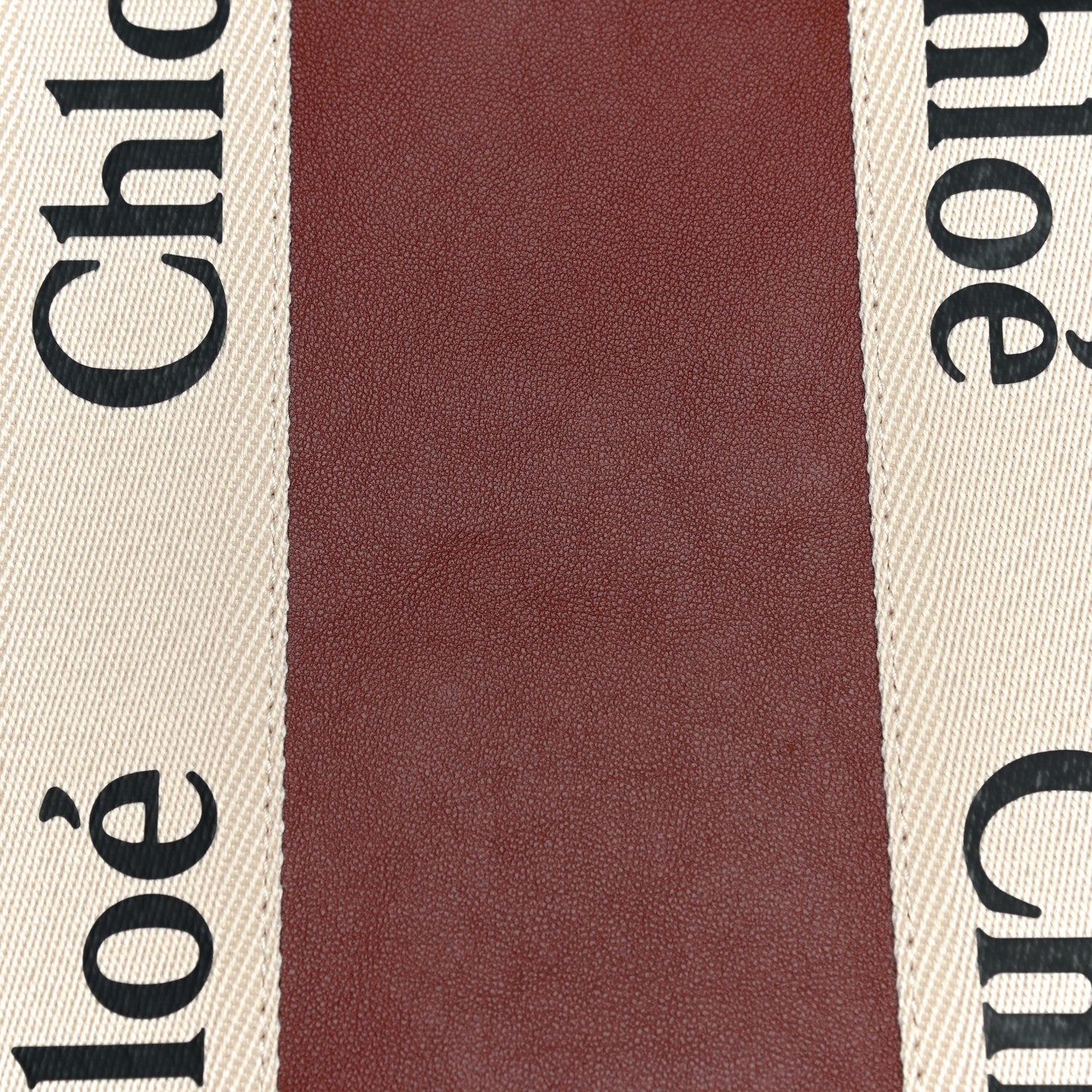 Chloe Calfskin Medium Woody Ribbon Tote Sepia Brown 11 of 12