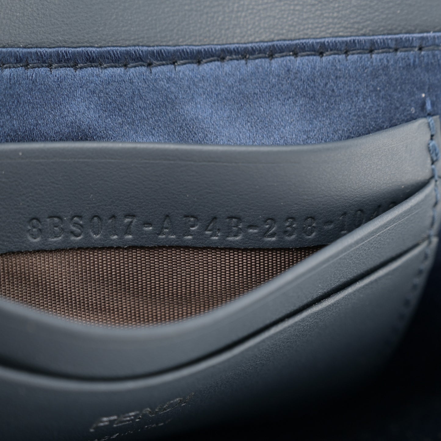 Sequin Paillettes Vitello Grace Striped Mini Baguette Dark Blue Lunai