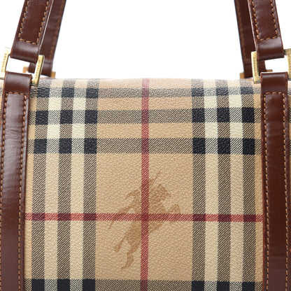 Burberry Haymarket Check Barrel Bag Brown 12 of 12
