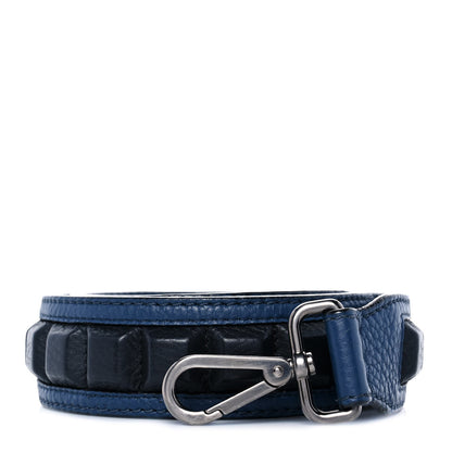 Fendi Cuoio Romano Bi-Color Studded Strap You Blue Marine Black 1 of 4