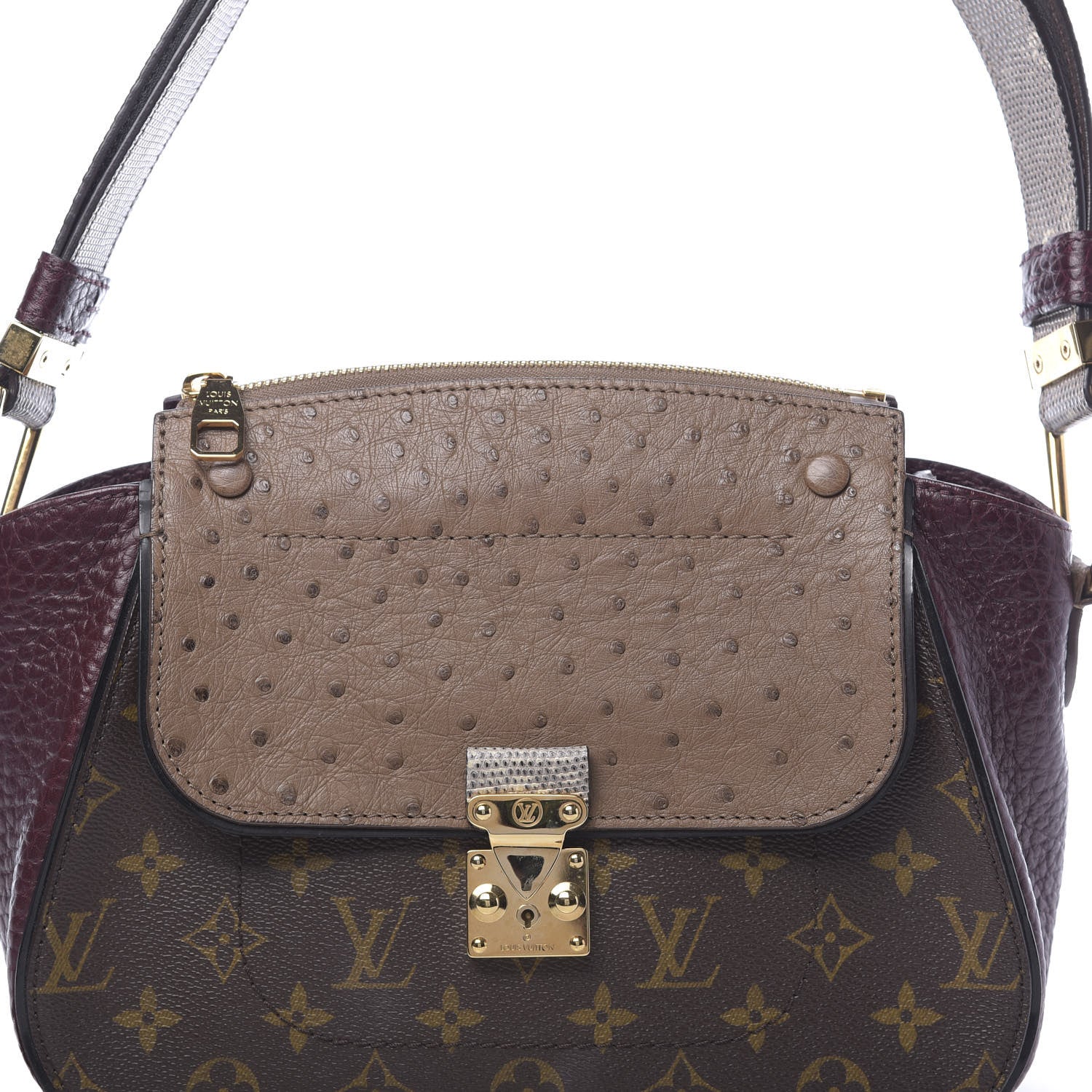 Louis Vuitton Ostrich Lizard Exotique Majestueux Shoulder Bag Bordeaux 7 of 9