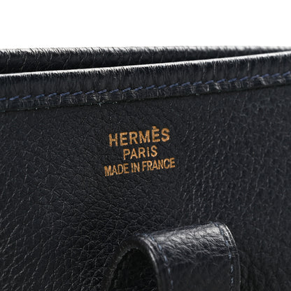 Hermes Taurillon Clemence Evelyne GM Bleu Indigo 6 of 10