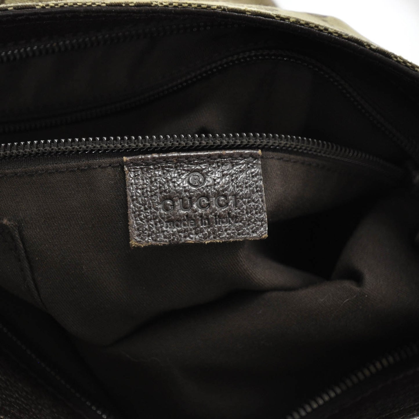 Monogram Web Medium Double Pocket Messenger Bag Dark Brown