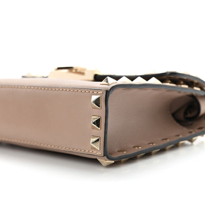 Valentino Garavani Vitello Mini Rockstud Flip Lock Crossbody Bag Poudre 7 of 9