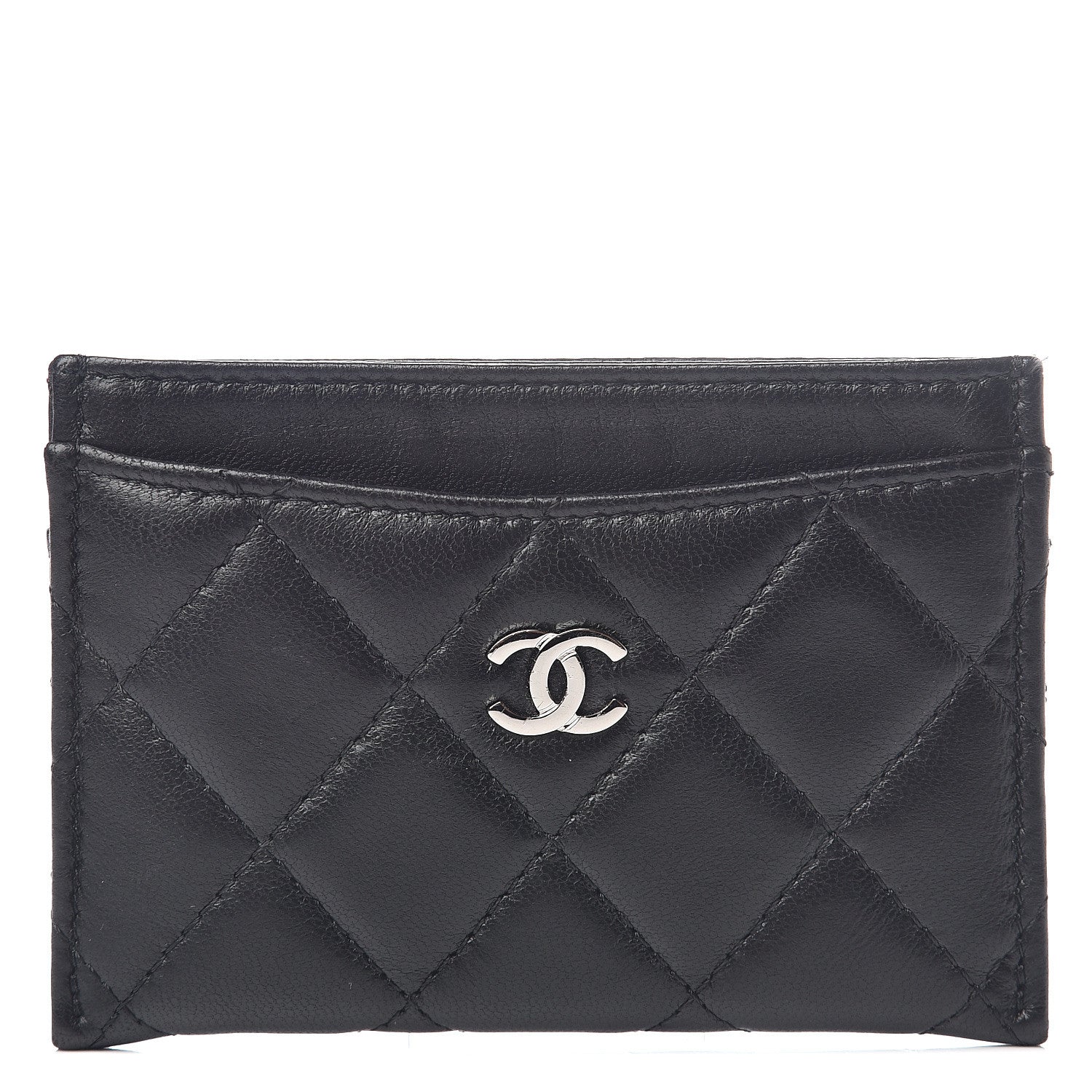 Chanel Lambskin Quilted Card Holder Black 1 of 7