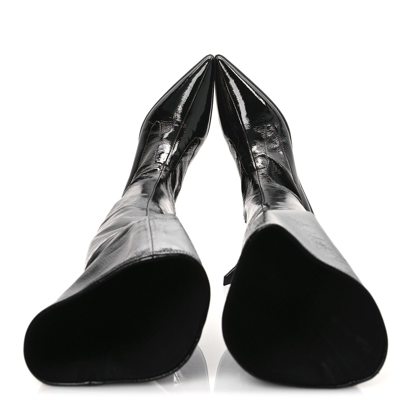 Nappa Stretch Knee High Heel Boot 36.5 Black