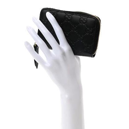 Gucci Guccissima Zip Around Card Case Black 2 of 6