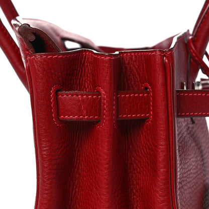 Hermes Taurillon Clemence Birkin 30 Rouge Vif 14 of 39