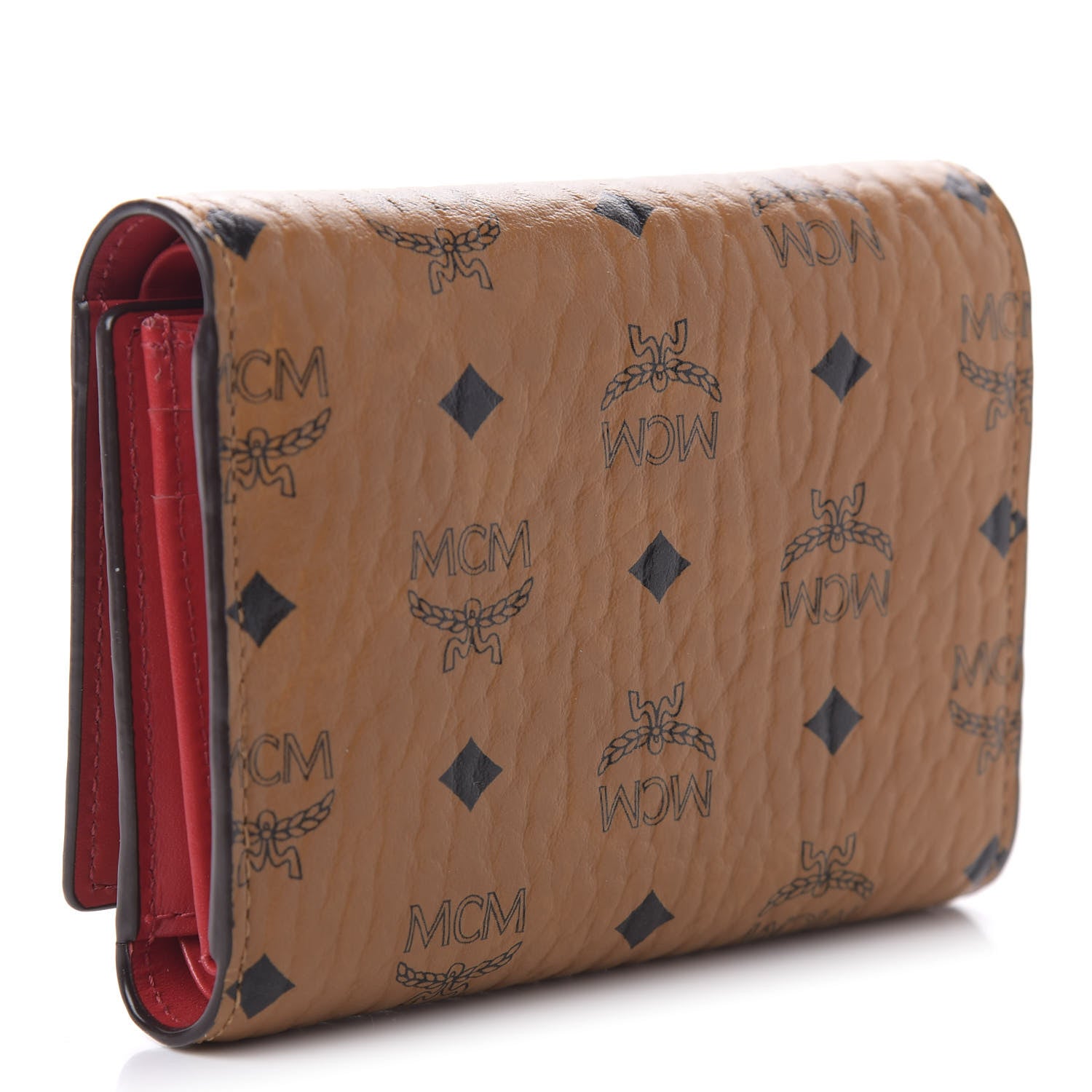 MCM Visetos Trifold Wallet Cognac 3 of 8