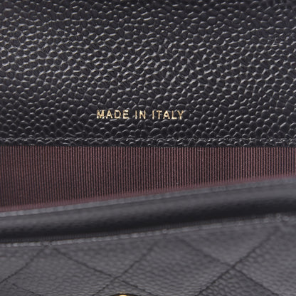 Chanel Caviar Quilted Flap Card Holder Wallet Black 7 of 9