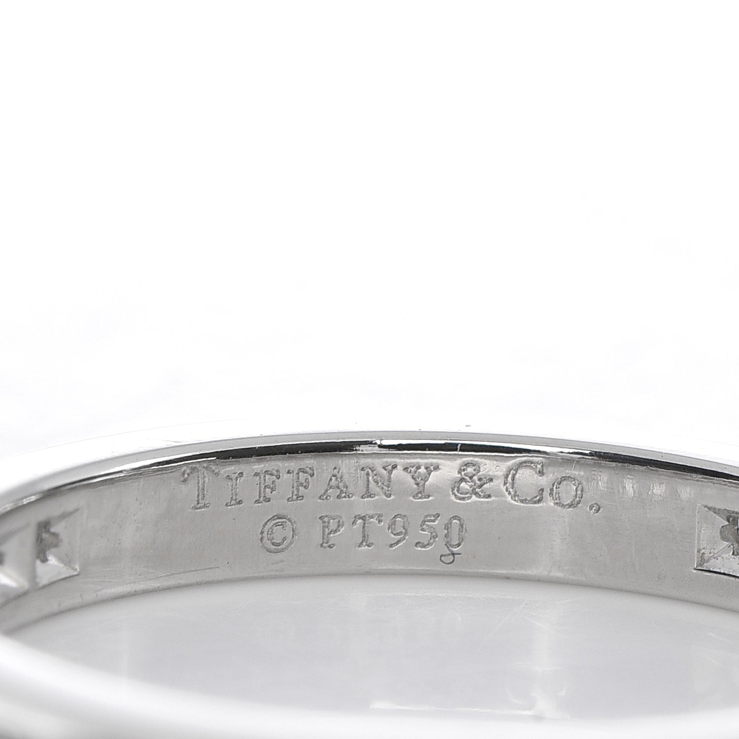 Tiffany Platinum Diamond .38ctw Eternity Band Ring 49 4.75 3 of 3