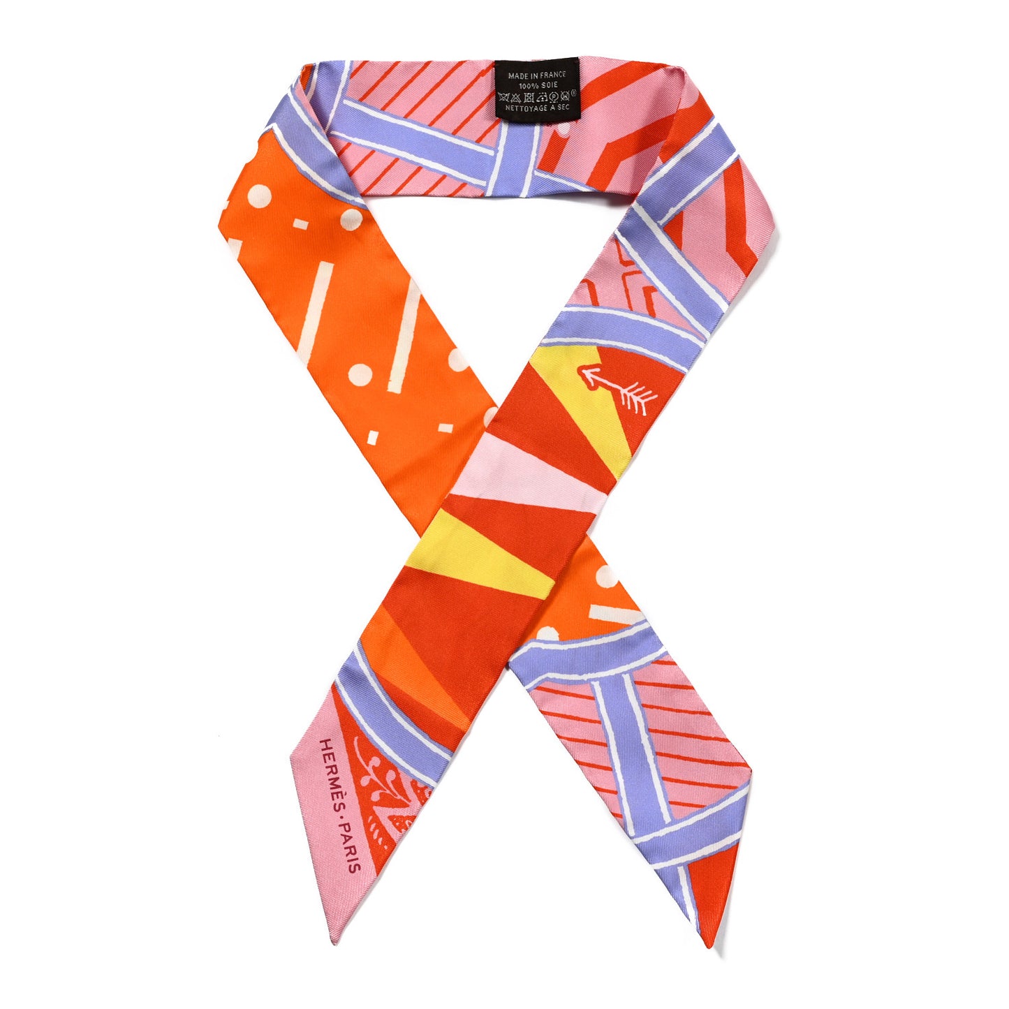 Silk Jeu de Soie Uniforme Twilly Vieux Rose Orange