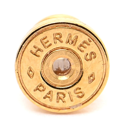 Hermes Gold Lacquered Mini Pop H Earrings Black 6 of 8