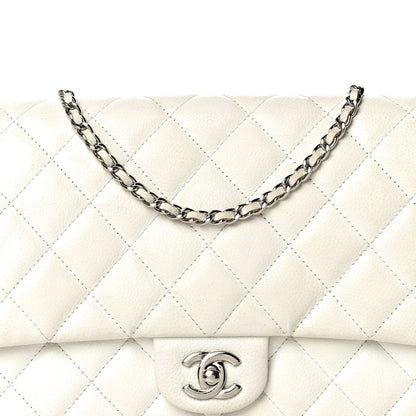 Chanel Caviar Quilted Clutch With Chain Flap White 8 of 21
