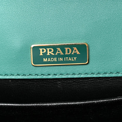 Prada Antic Soft Saffiano Lions Head Cahier Shoulder Bag Assenzio Black 6 of 10