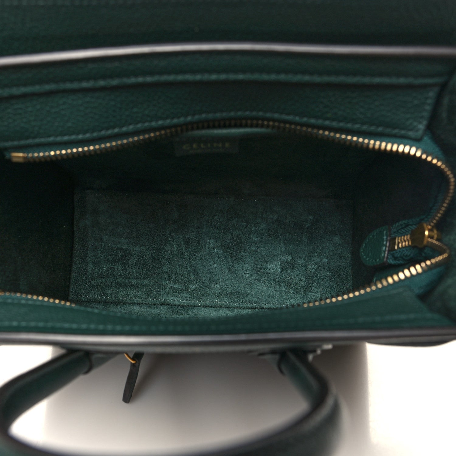Celine Drummed Calfskin Nano Luggage Amazone 5 of 10