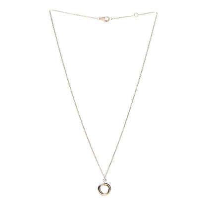 Cartier 18K Pink Yellow White Gold Diamond Trinity Pendant Necklace 3 of 5