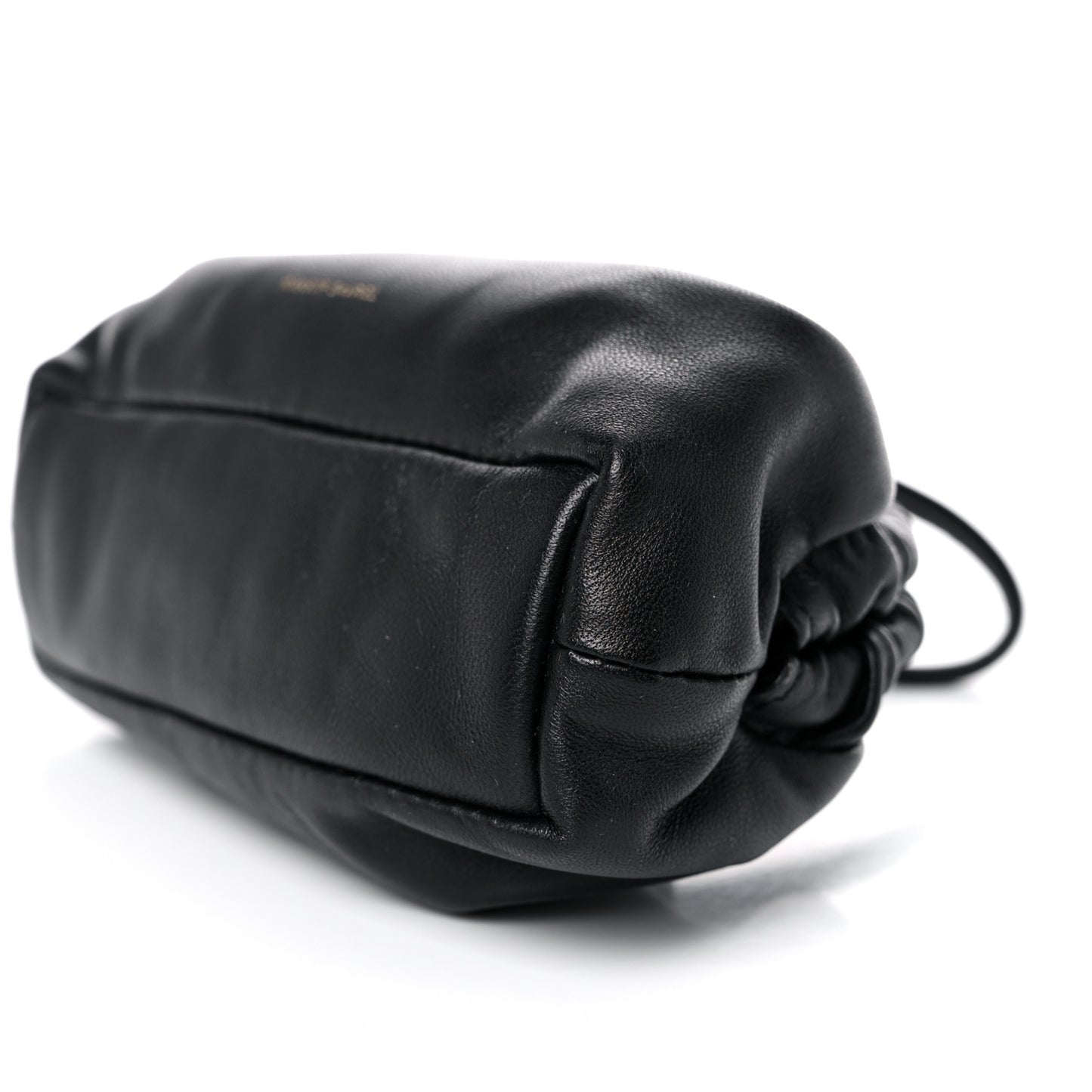 Lambskin Mini Cloud Wristlet Black Flamma