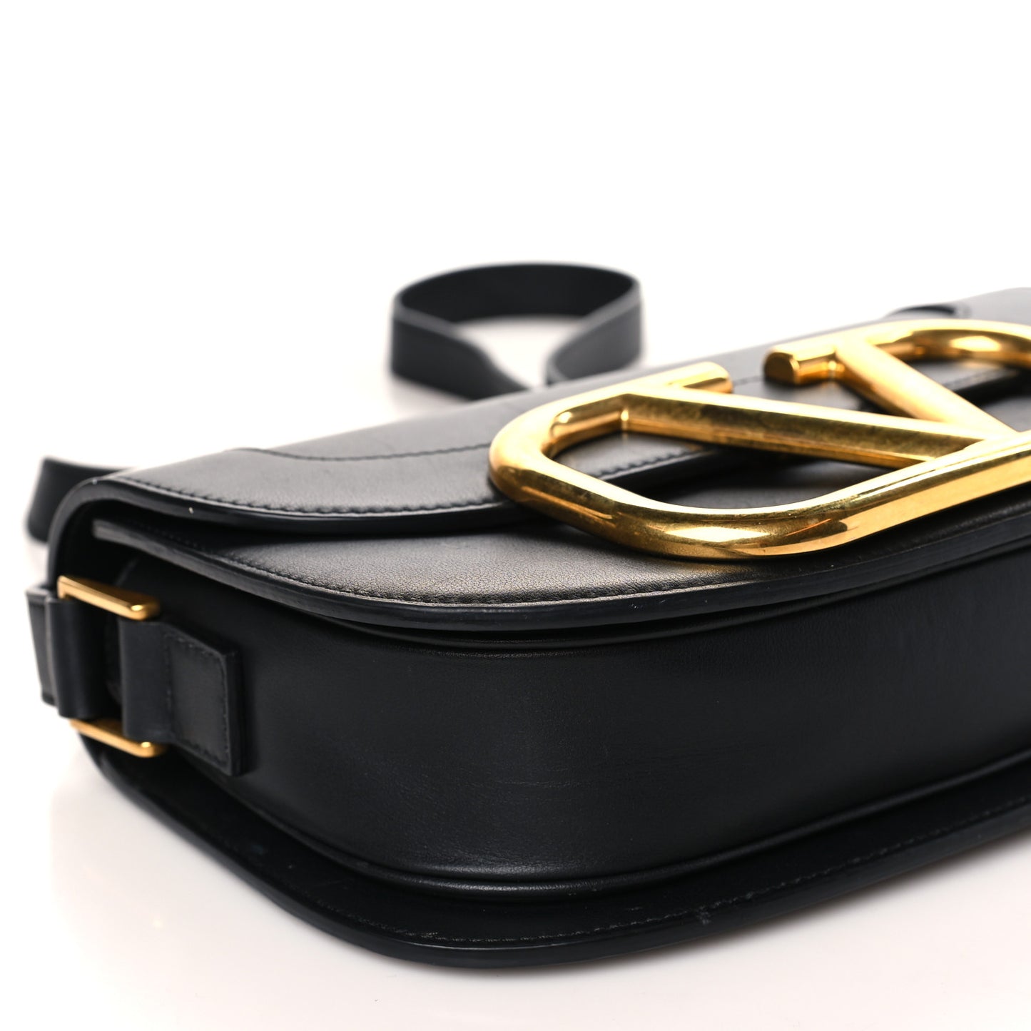 Smooth Calfskin Supervee Shoulder Bag Black