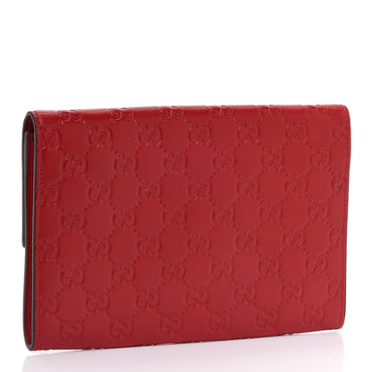 Gucci Guccissima Padlock Clutch Hibiscus Red 3 of 9