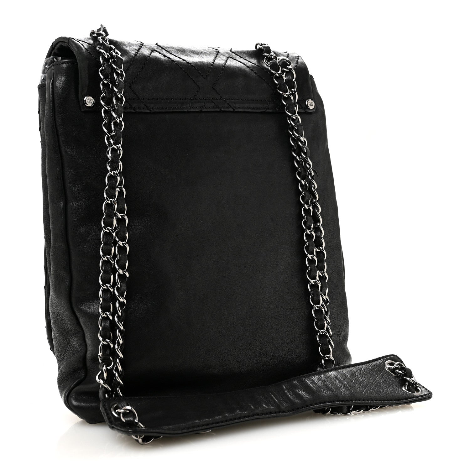 Chanel Calfskin Diamond Stitch Large Messenger Black 3 of 15