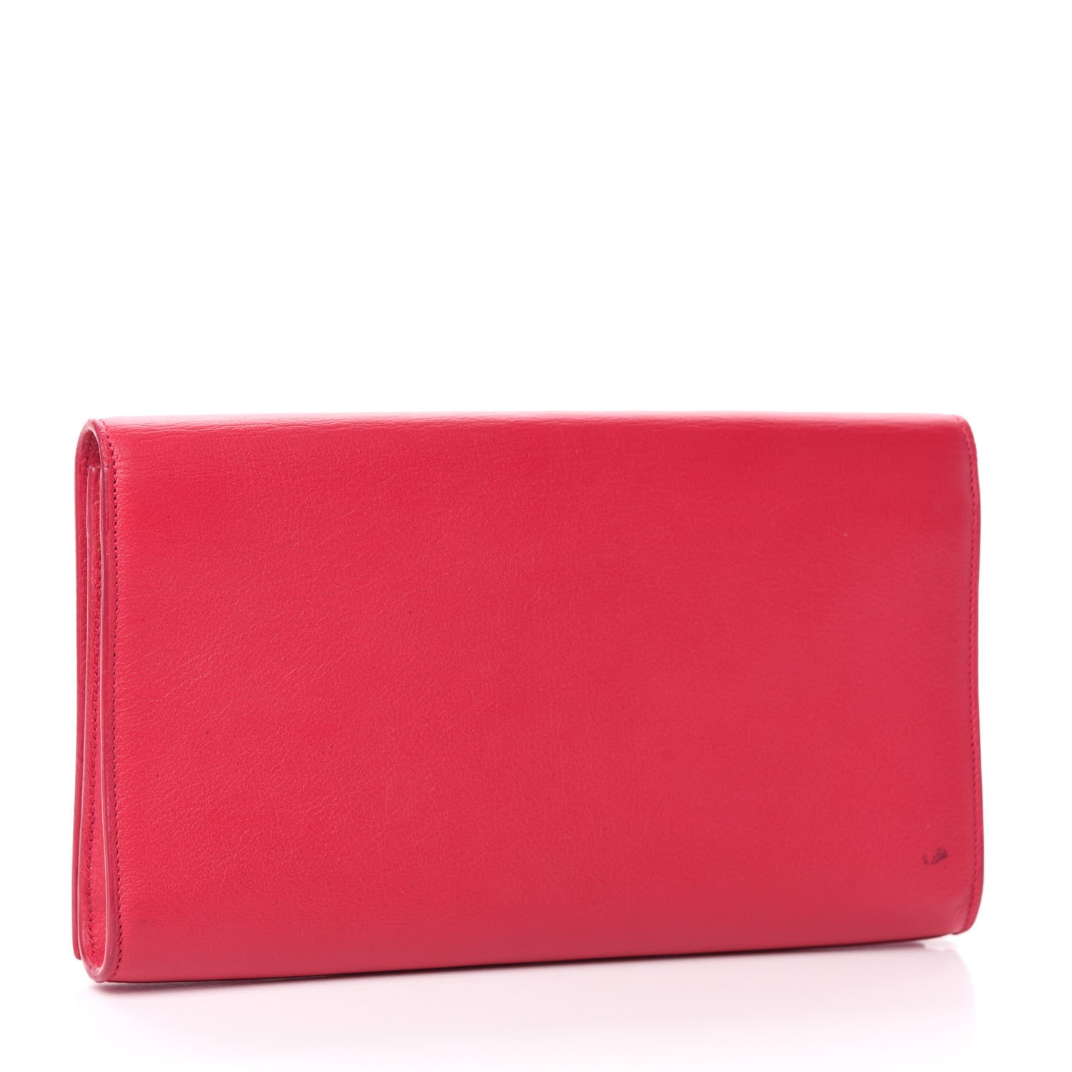 Saint Laurent Calfskin Monogram Large Belle De Jour Clutch Lipstick Fuchsia 3 of 8