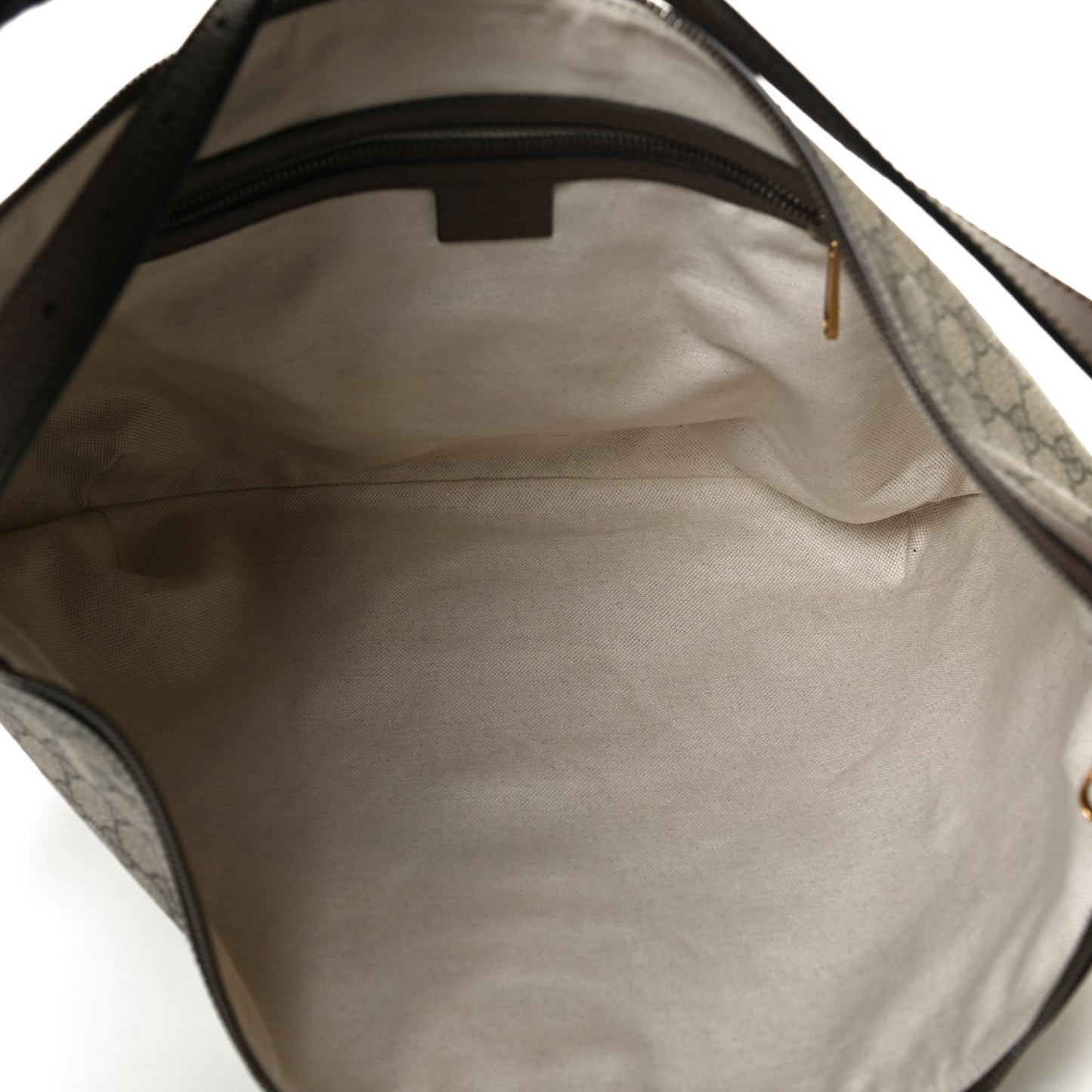 GG Supreme Monogram Web Ophidia Half Moon Hobo Brown