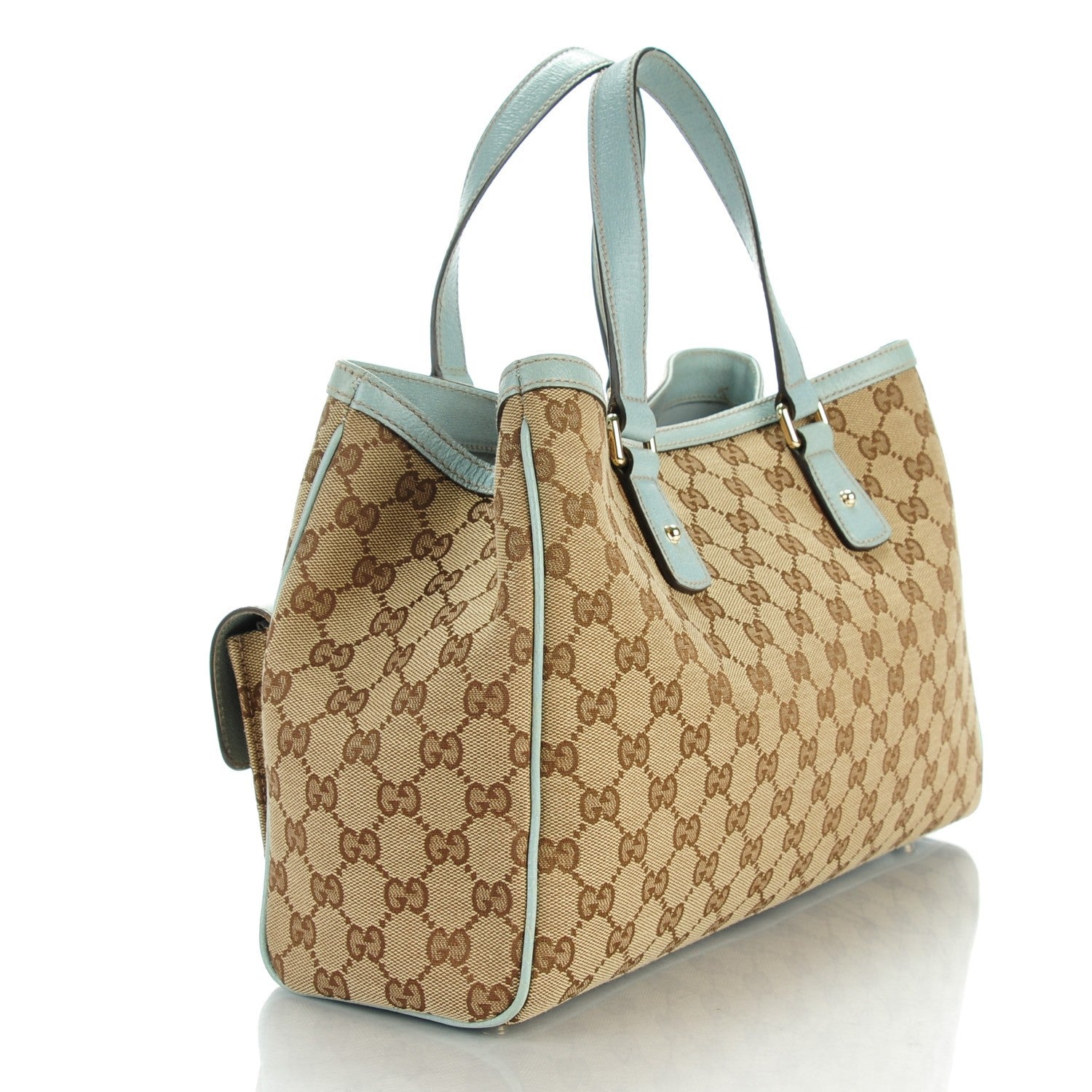 Gucci Monogram Tote Light Blue 3 of 7