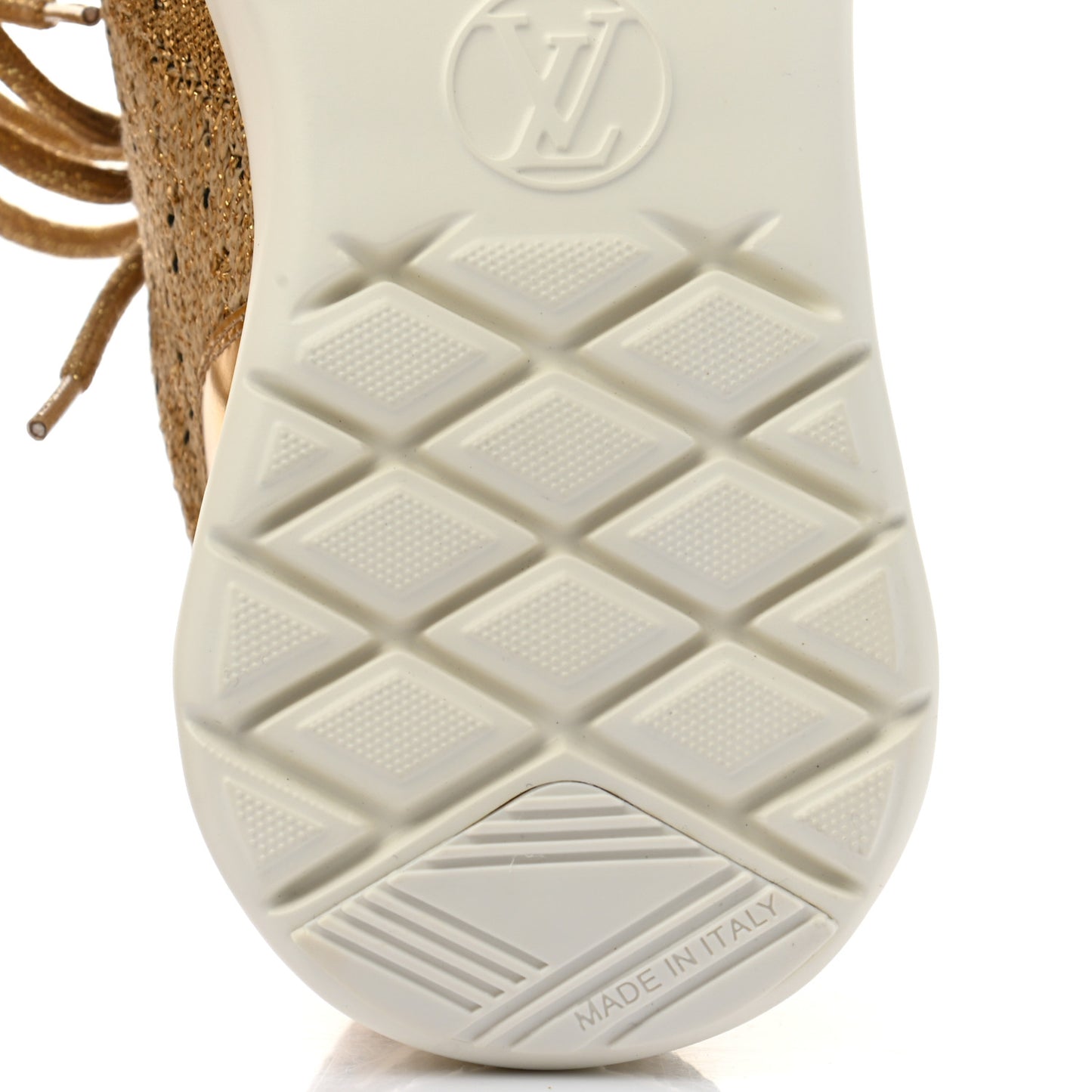 Technical Nylon Monogram Rubber Aftergame Sneakers 37 Gold