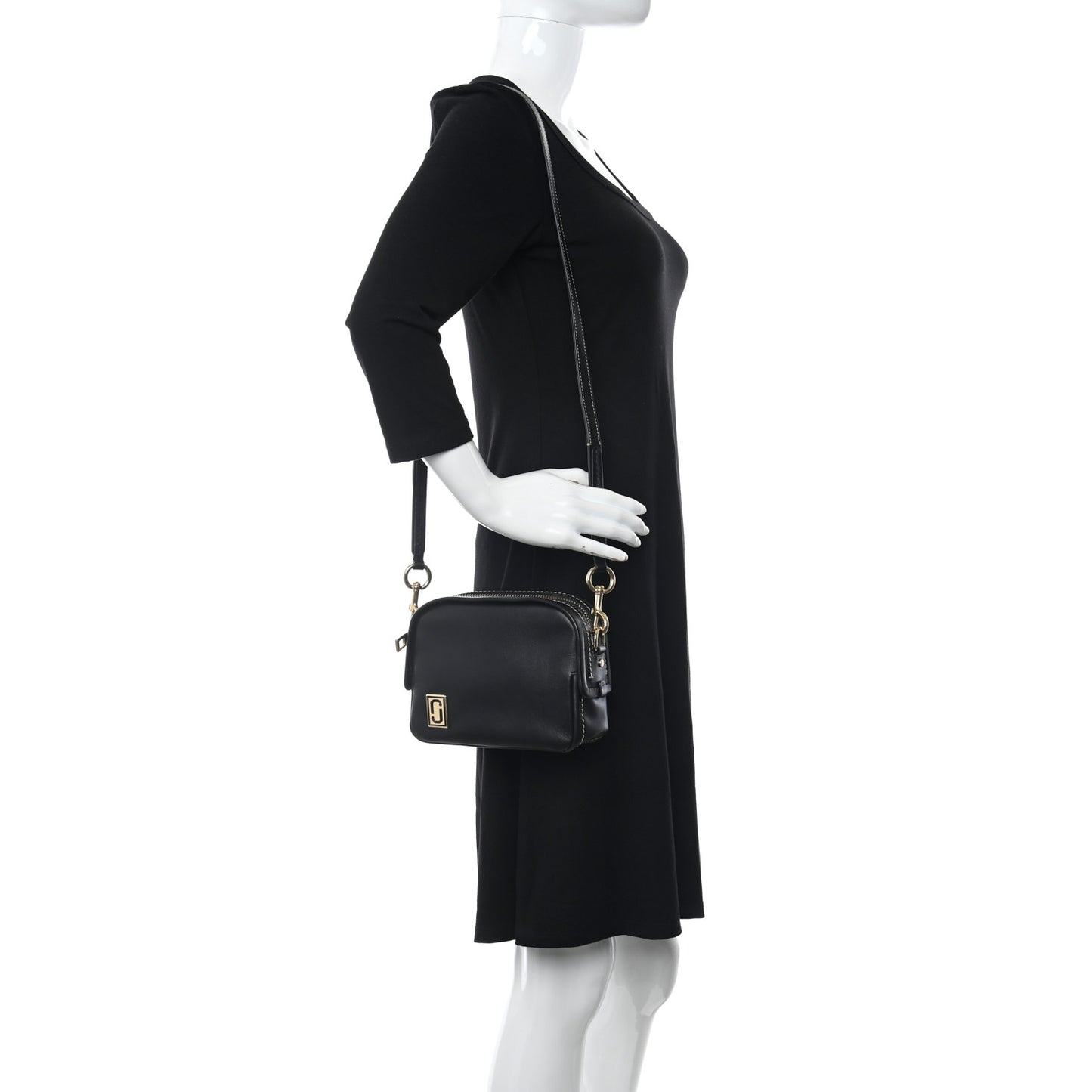 Calfskin Mini Squeeze Crossbody Bag Black