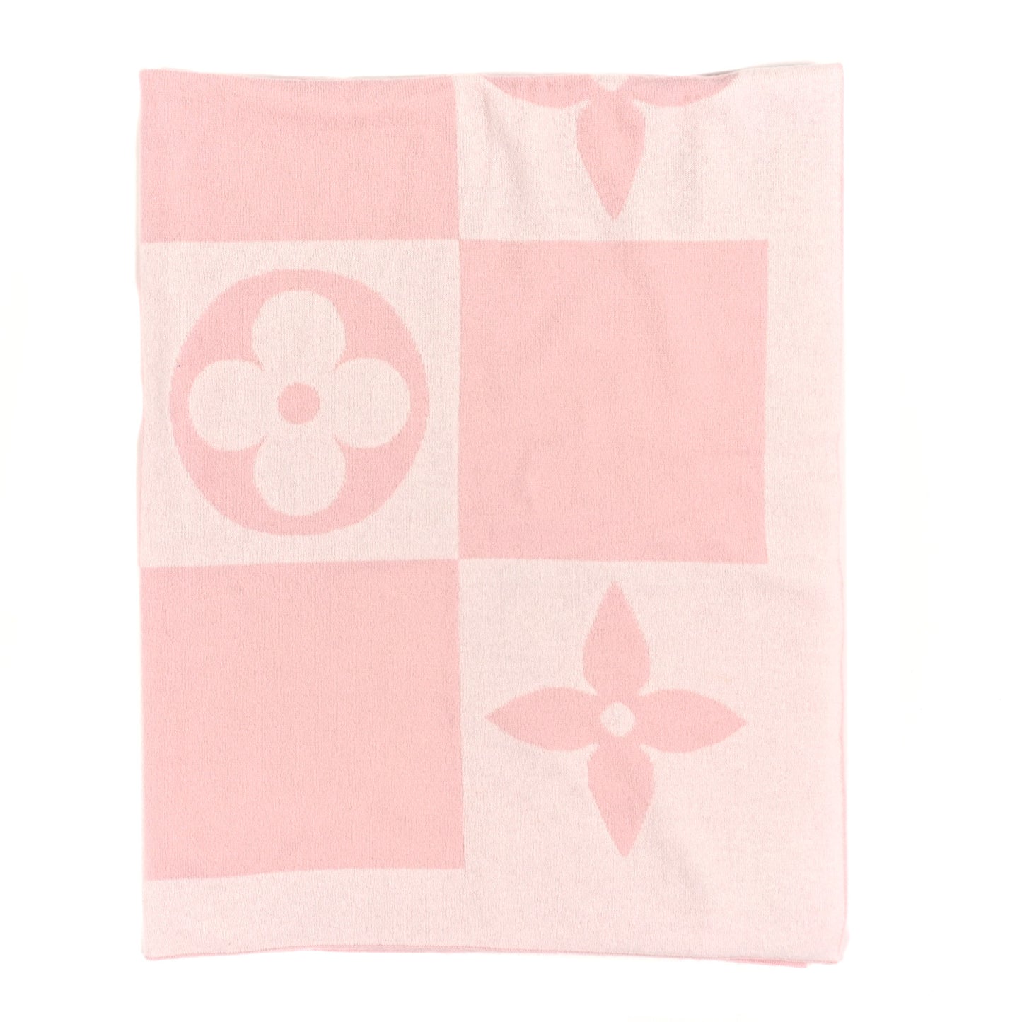 Cashmere Damier Monogram Blanket Petal Pink