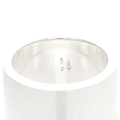 Gucci Sterling Silver 12mm Signature Band Ring 57 8 4 of 5