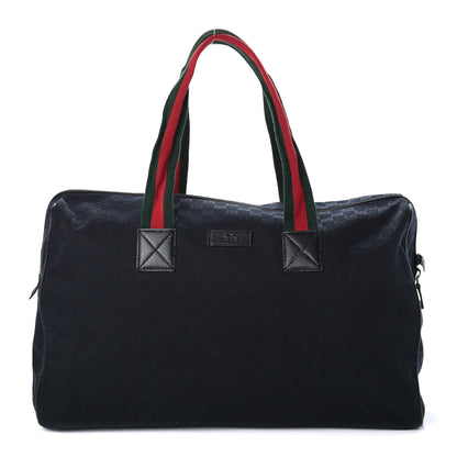 Gucci GG Monogram Web Medium Collapsible Carry On Duffle Black 1 of 4