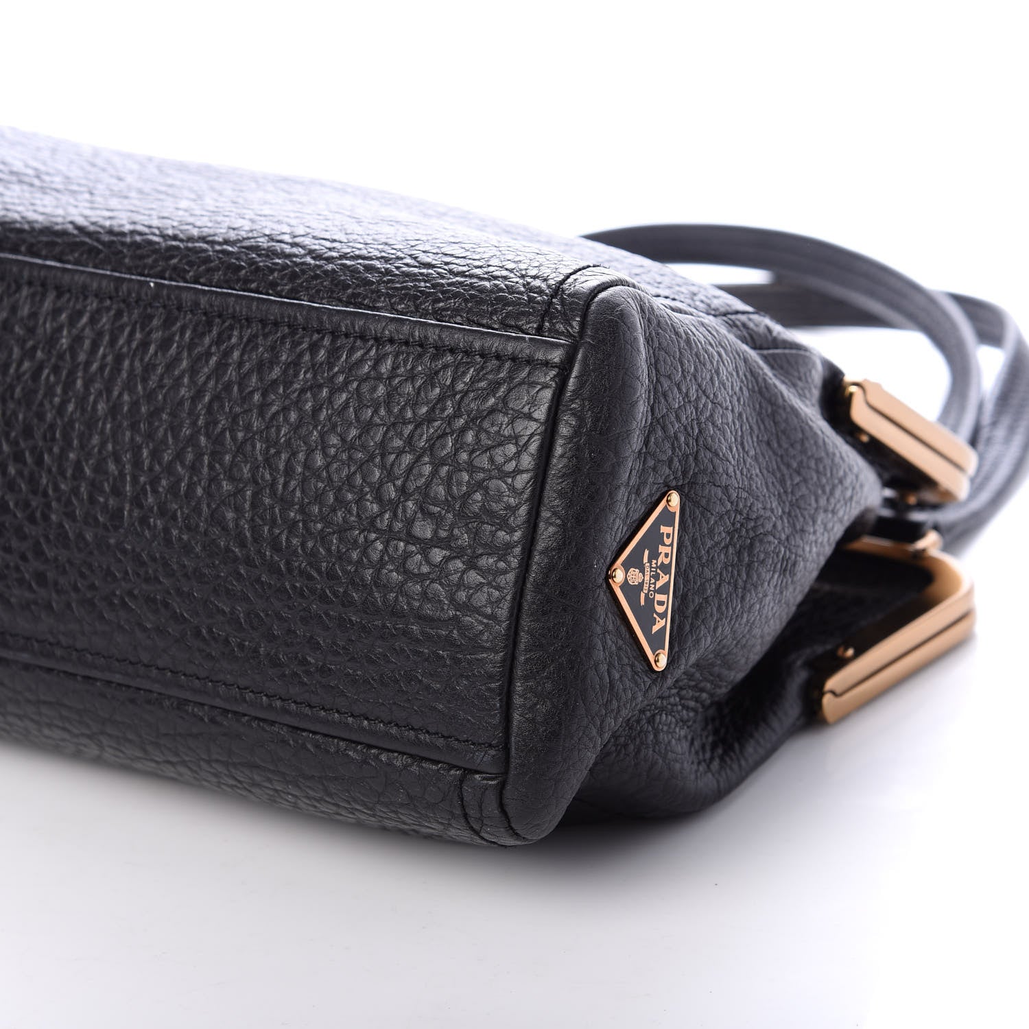 Prada Cervo Antik Frame Bag Black 8 of 9