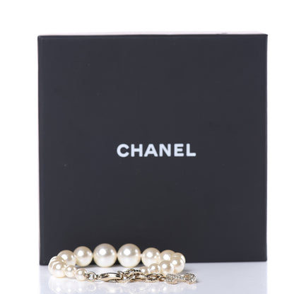 Chanel Pearl Crystal CC Bracelet Gold 5 of 5