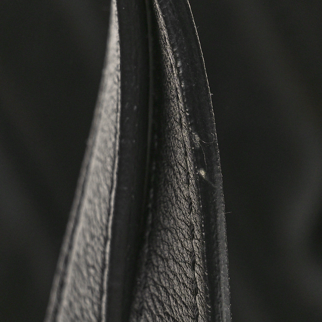 Calfskin Matelasse Chevron Small Monogram Cabas Black