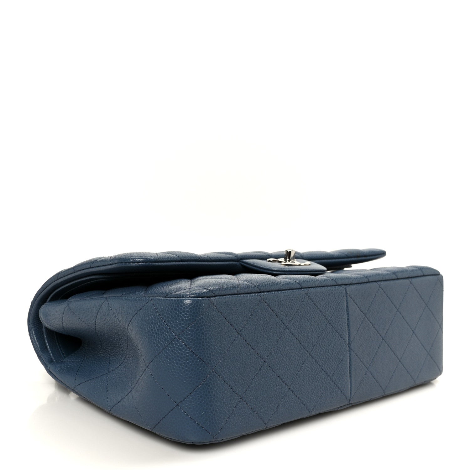Chanel Caviar Quilted Jumbo Double Flap Blue 4 of 11