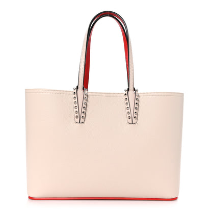 Christian Louboutin Calfskin Spikes East West Cabata Tote Leche 1 of 11