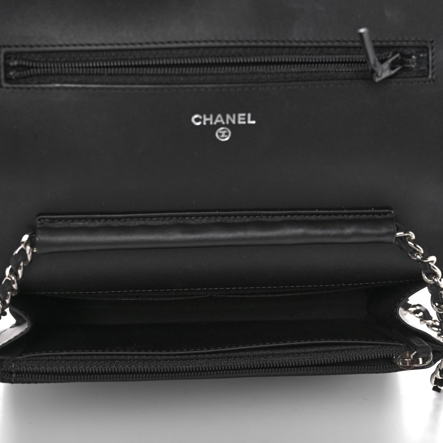 Chanel Patent Calfskin Quilted Reissue Wallet On Chain WOC Black 5 of 11