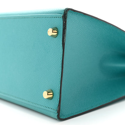 Hermes Epsom Kelly Sellier 28 Bleu Paon 9 of 30