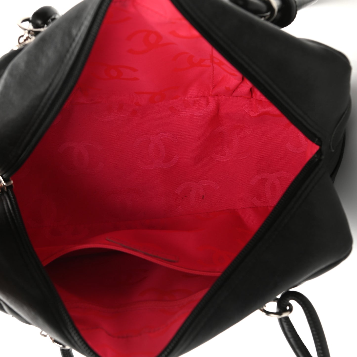 Calfskin Quilted Large Cambon Bowler Black